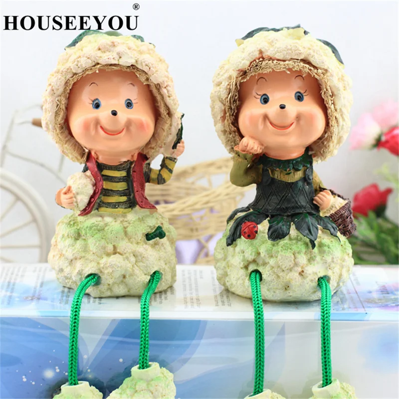 2 шт./компл. страна Стиль фрукты и овощи стене висит ноги куклы Изделия из смолы