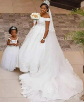african wedding dresses plus size off shoulder lace appliques bride dress backless tulle bridal ball gown