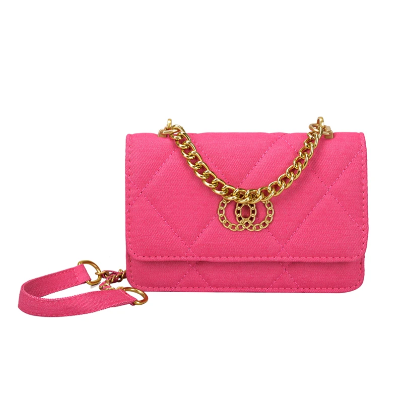 

Quilted Bag Mini Handbgs for Women 2020 Designer Luxury Plaid Canvas Crossbody Bags Chains Shoulder Bag Travel Purse and Handbag