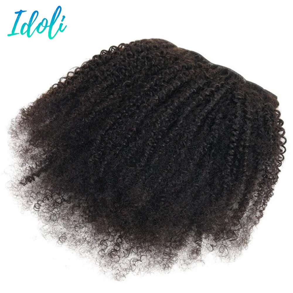 Idoli волосы бразильские кудрявые на заколках человеческие Ins 7 шт. афро | Шиньоны и