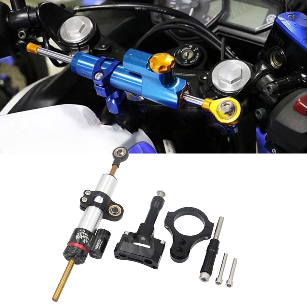 CNC мотоцикл стабилизатор рулевой демпфер Монтажный Кронштейн Поддержка Комплект