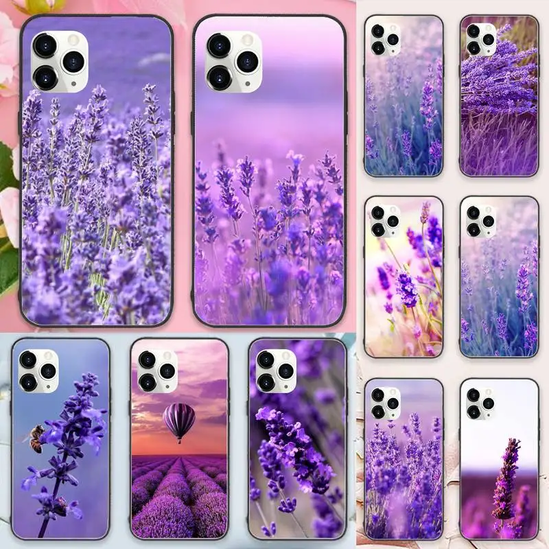 

Purple lavender flowers Phone Case For iphone 12 11 13 7 8 6 s plus x xs xr pro max mini