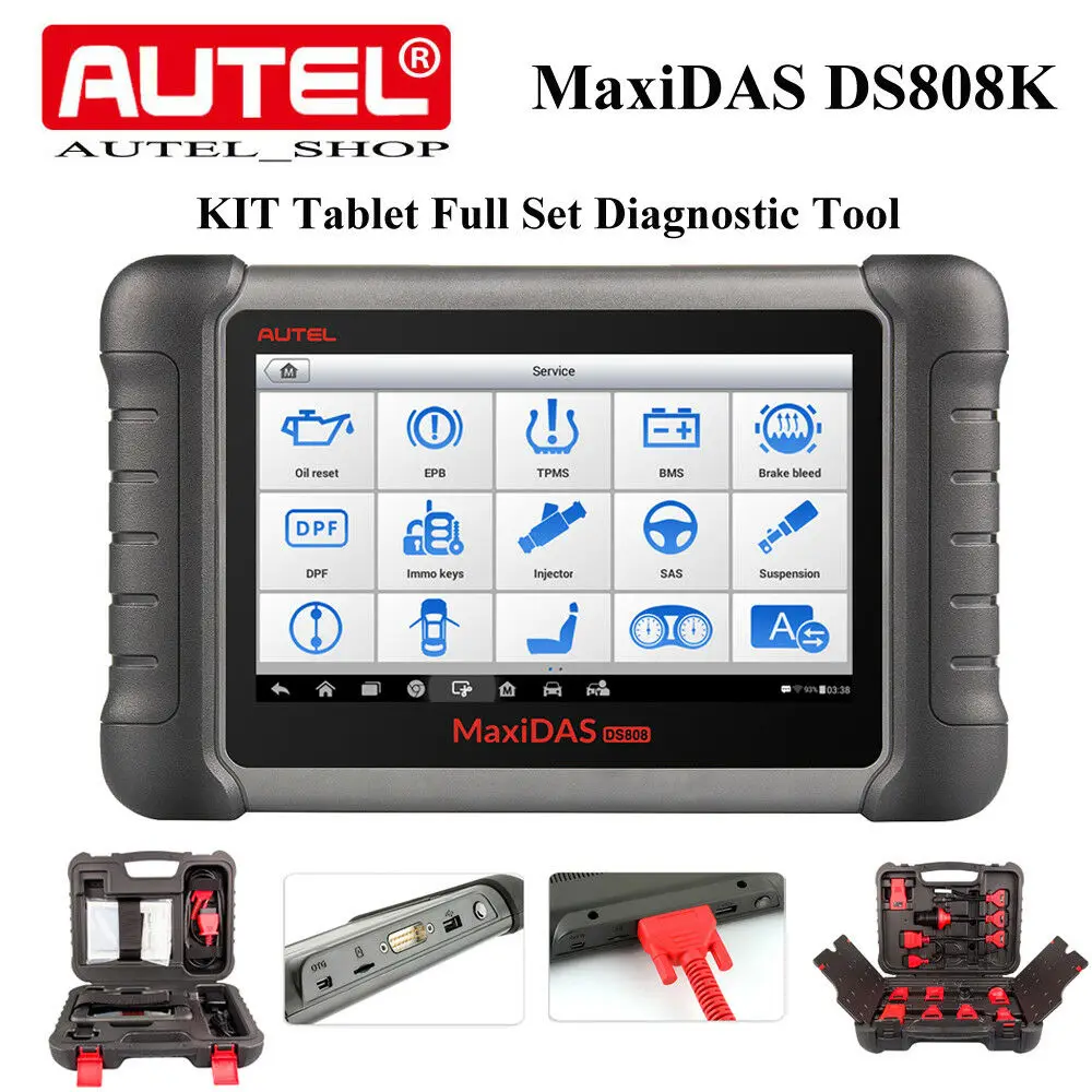 

Автомобильный диагностический сканер Autel MaxiDAS DS808K, Автомобильный сканер с уровнем OE, диагностика всех систем, обновленная версия MP808/DS808