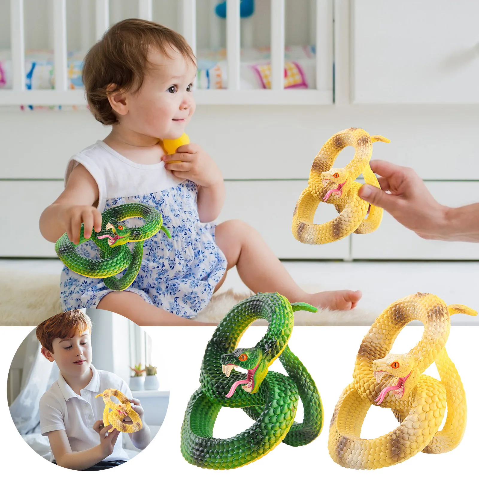 

High Simulation Python Model Toy Big Realistic Snake Halloween Tricky Creepy Prank Scary Snake Toy Long Scare Toy Halloween Gift