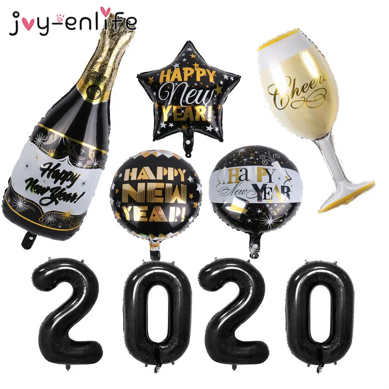 Бутылка для вина черного и золотого цвета новогодний фольга гелиевый воздушный