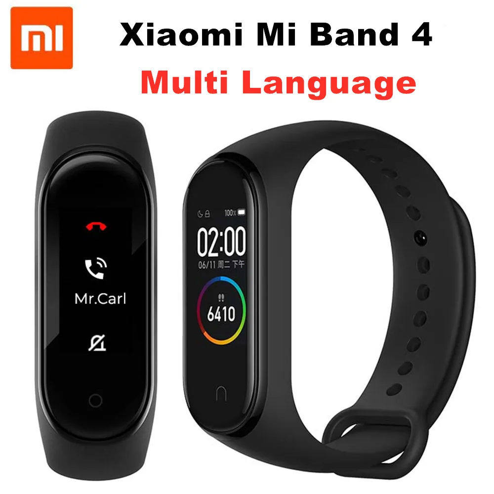 Xiaomi Mi Band 4 NFC Версия смарт-Браслет фитнес-браслет трекер-сна для сердечного ритма Smart Wtach 0,9" AMOLED экран Bluetooth 5,0