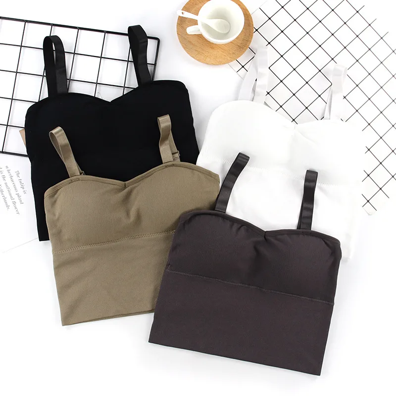 Бюстгальтер женский хлопковый однотонный на бретельках | Женская одежда