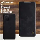Nillkin для Xiaomi Poco F3 Pro Чехол qin из искусственной кожи полный 360 чехол для телефона защитный чехол-накладка на заднюю панель для Poco F3 Redmi K40 Pro Plus