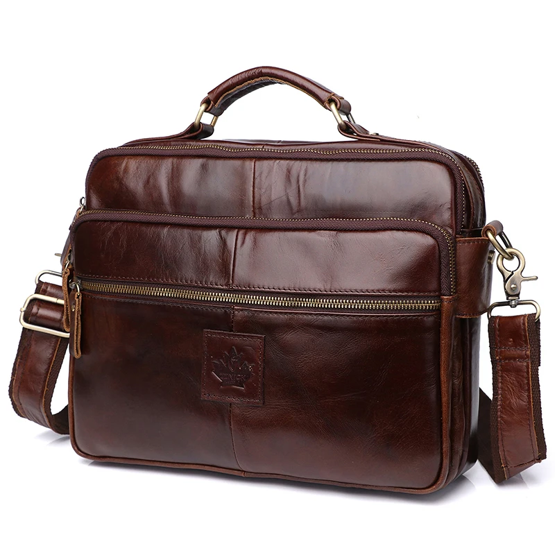 mens shoulder bag genuine leather bag office bags for men briefcase luxury handbag fashion messenger bags for men satchels free global shipping