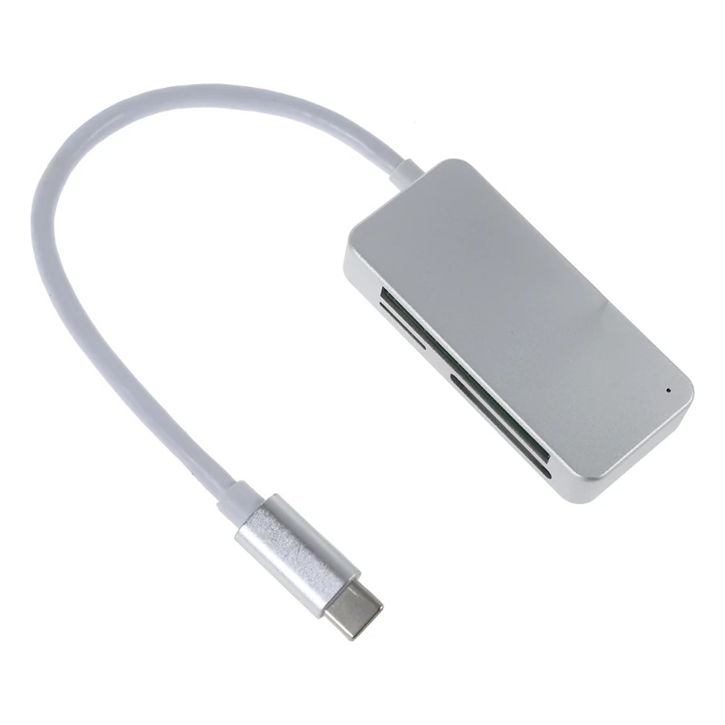 

Алюминиевый кардридер 3 в 1, USB 3,0/Type-C к CF TF SD