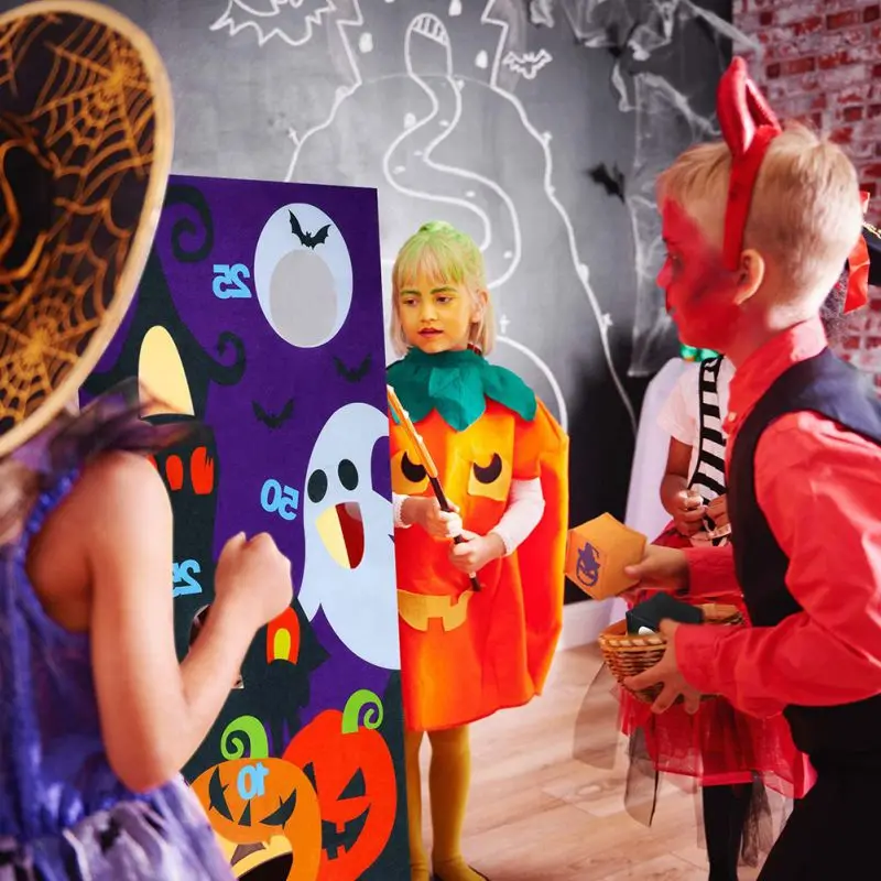 Костюмы на Хэллоуин для игр с бросанием висит метания флаги тыквенный призрак