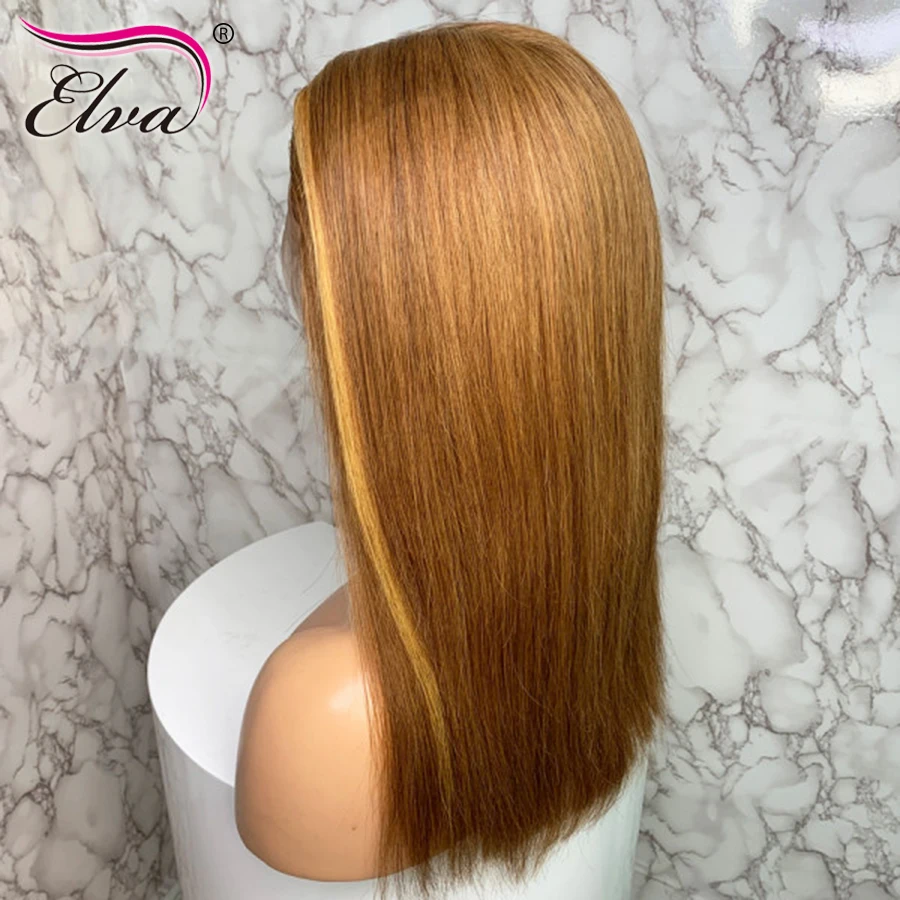 Elva ВОЛОС эффектом деграде (переход от темного к 13x6 Синтетические волосы на