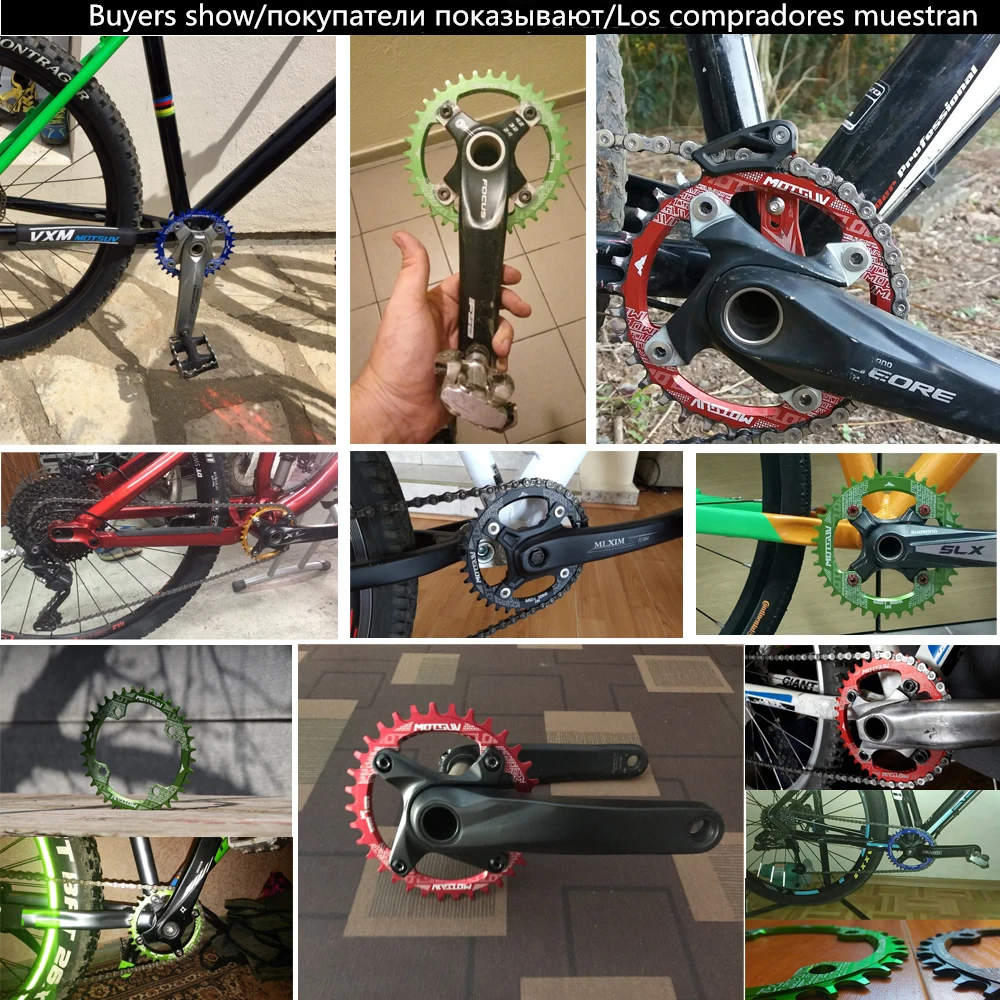 Новый MOTSUV 104BCD овальная узкая широкая цепь MTB горный велосипед 32T 34T 36T 38T шатуны с