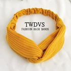 Женская вязаная повязка для волос, Спортивная эластичная Крестовая однотонная вязаная повязка для волос для йоги, аксессуары для волос для девочек FD01