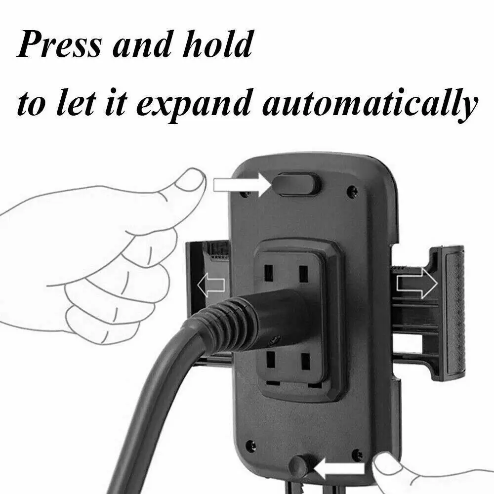 

New Universal Adjustable Car Mount Gooseneck Cup Cradle Holder For Cell Phone