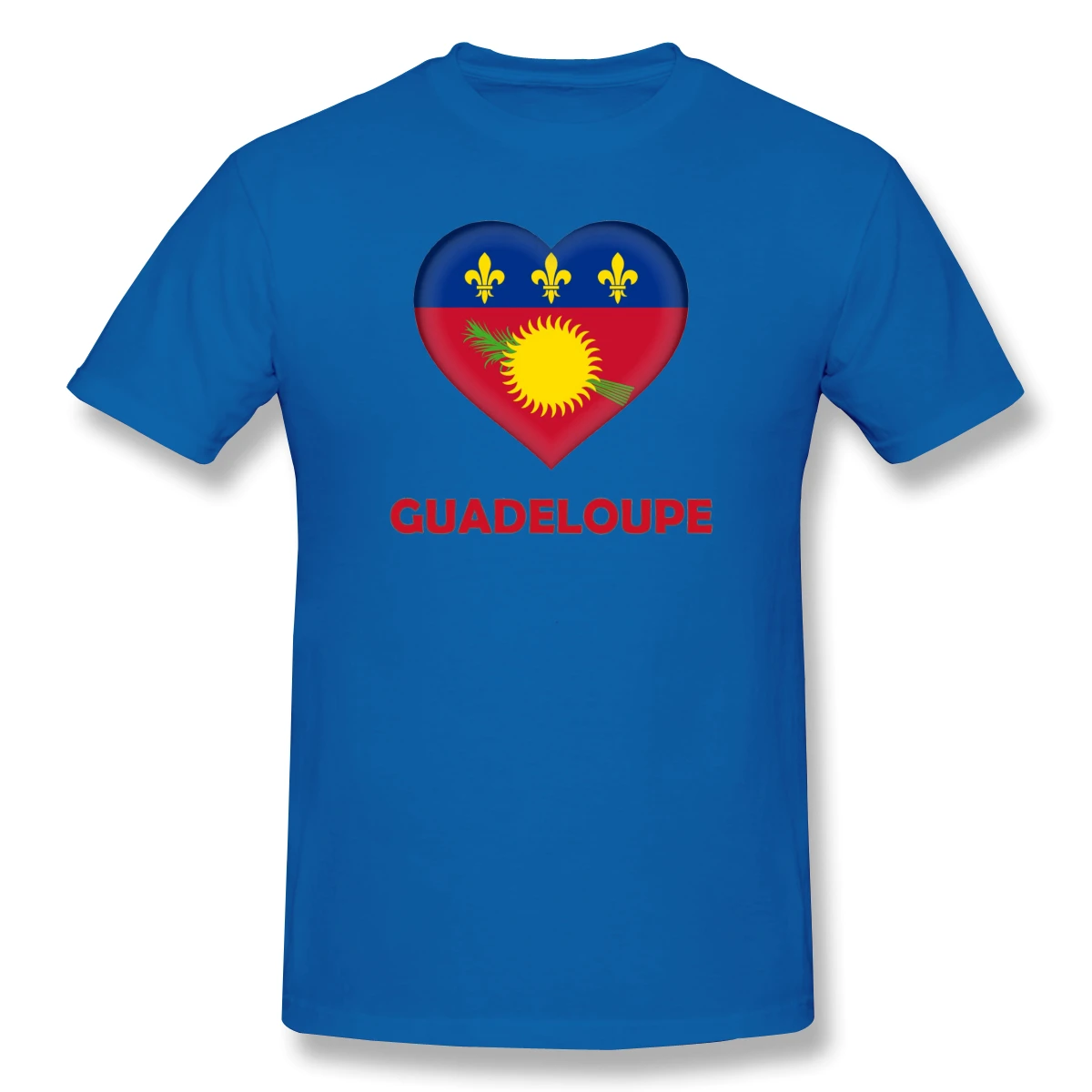 

Heart Flag - Love Guadeloupe Funny Novelty Men's Basic Short Sleeve T-Shirt R276 Tees Tops European Size