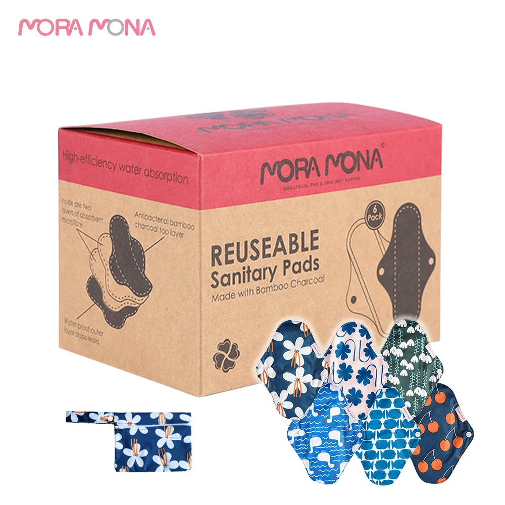 

Mora Mona Reusable and Comfortable Maternity Menstrual Pad Washable Sanitary Napkin With A Waterproof Storage Bag