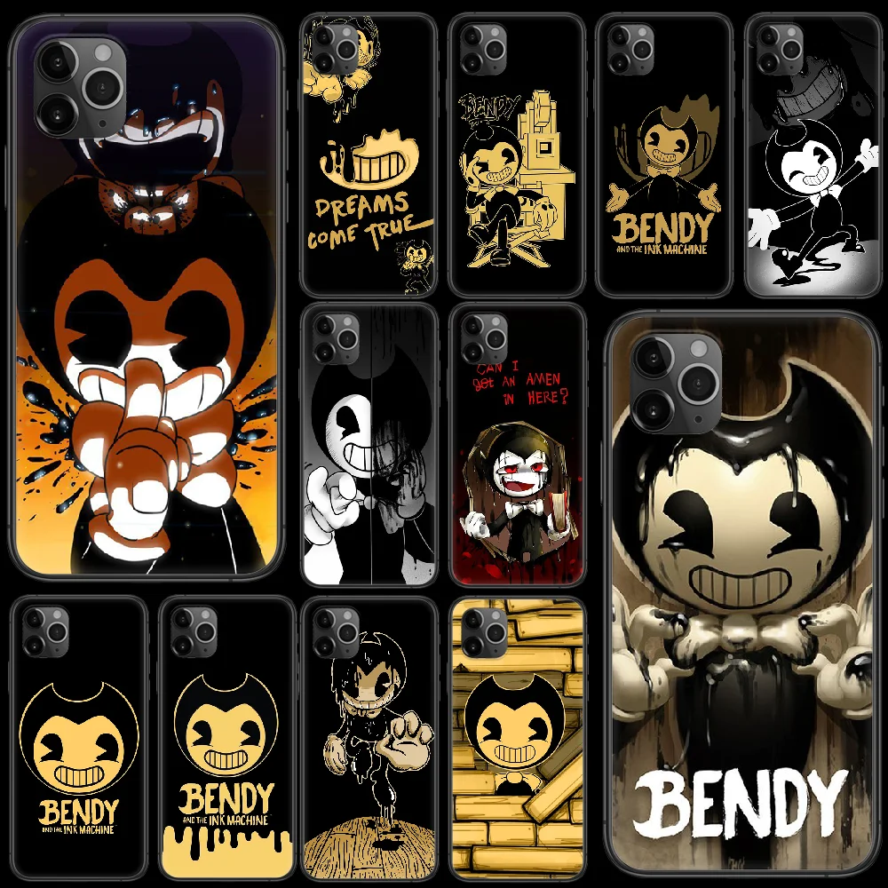 

Bendy And Game Ink Machine Phone Case For Iphone 12 Mini 11 PRO XR X XS MAX 6 6s 7 8 Plus 4 5 5s SE 2020 black Waterproof 3D