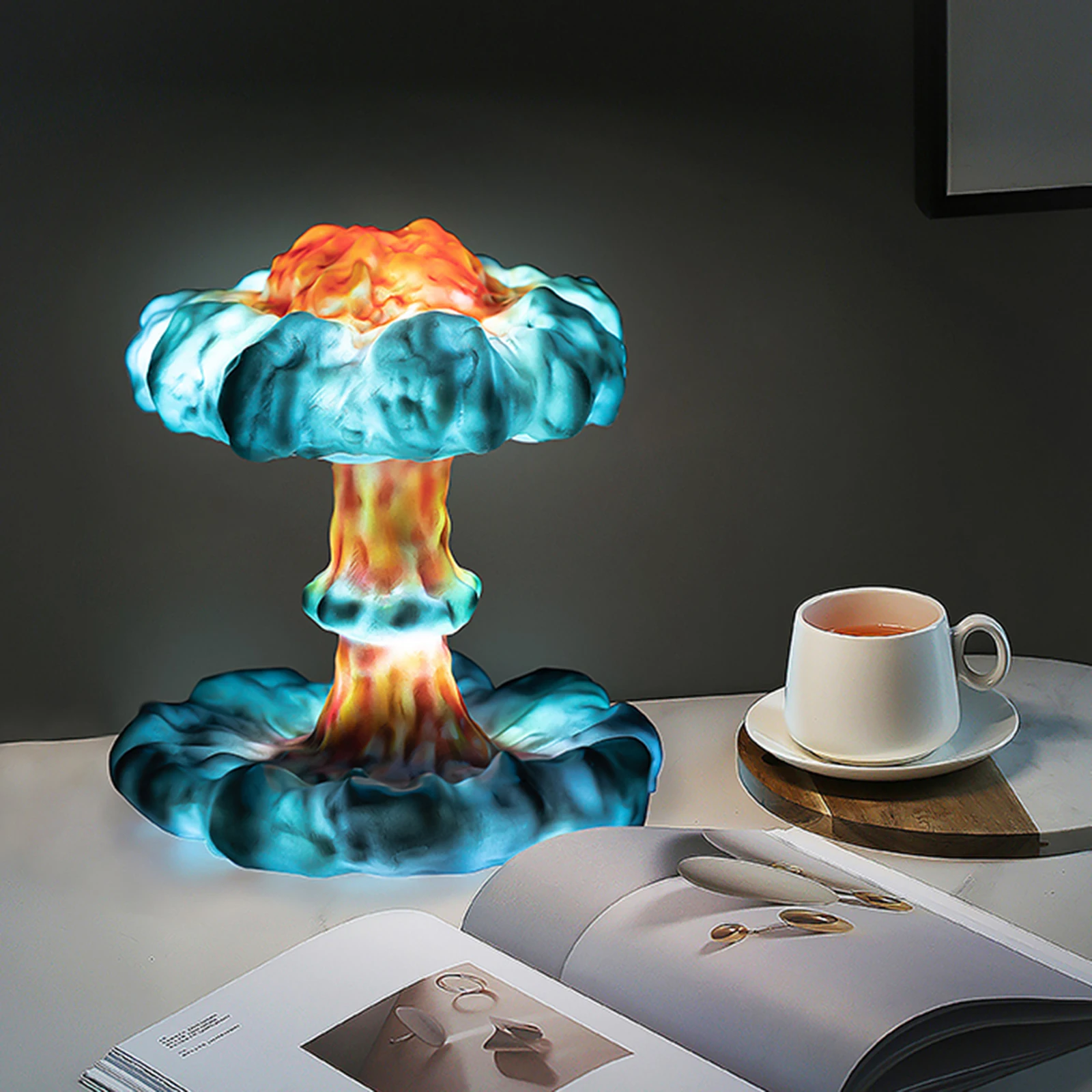 

Diy 3d Lamp Simulated Explosion Mushroom Cloud Led Night Light For Home Decoration Decorative 3d Table Mushroom Lamp