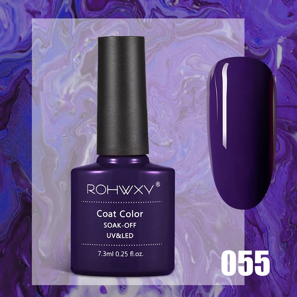 A055 ROHWXY 7,3 мл Гель-лак для ногтей для маникюра 60 цветов УФ-светодиодный Гель-лак впитывающий Гель-лак для рисования Гель-лак Инструменты для дизайна ногтей - Цвет: A055