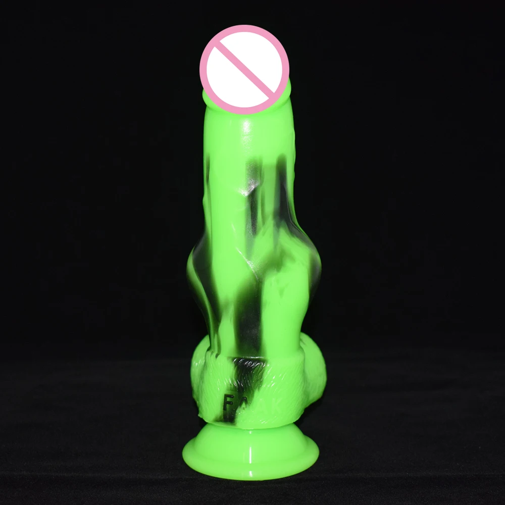 Реалистичный силиконовый фаллоимитатор с узелком для собаки массажер вагины