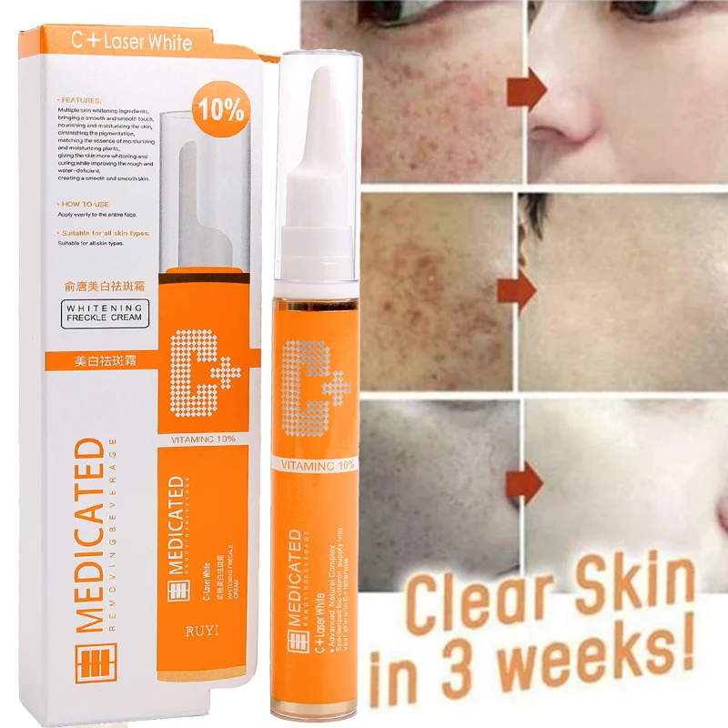 Крем с витамином C для удаления веснушек пигментированных пятен меланина