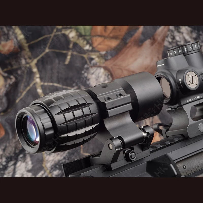 Тактический 3x Red Dot прицел Лупа флип в сторону Пикатинни Вивер рейку крепление M9443