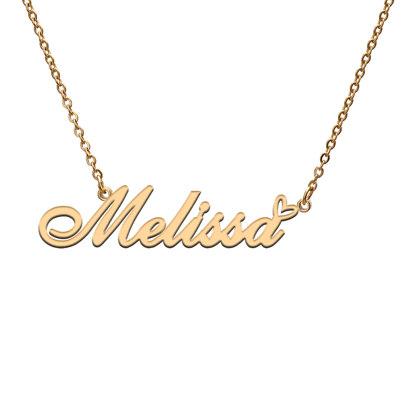 

Ожерелье с персонализированным персонажем «Бог с любовным сердцем» с именем «Мелисса» для лучшего друга, ювелирные изделия, подарок