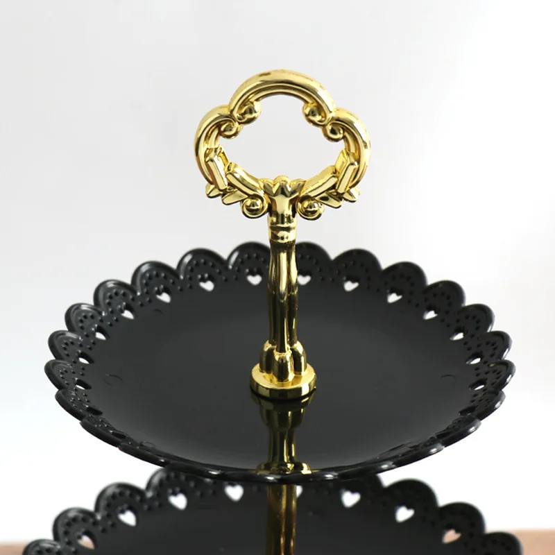 Пластиковый лоток для фруктов с европейскими лепестками трехуровневая стойка