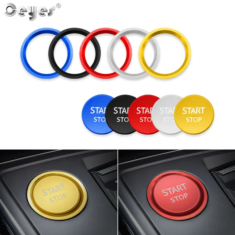 

Ceyes For Peugeot 5008 3008 408 508 2008 308 4008 Car Engine Start Stop Ignition Button Ring Cover Car Styling Sticker Case