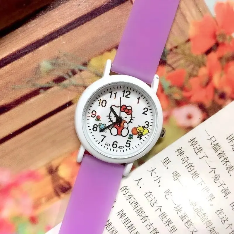 Милые Светящиеся в темноте силиконовые часы KT cat Мультяшные детские girl | Наручные
