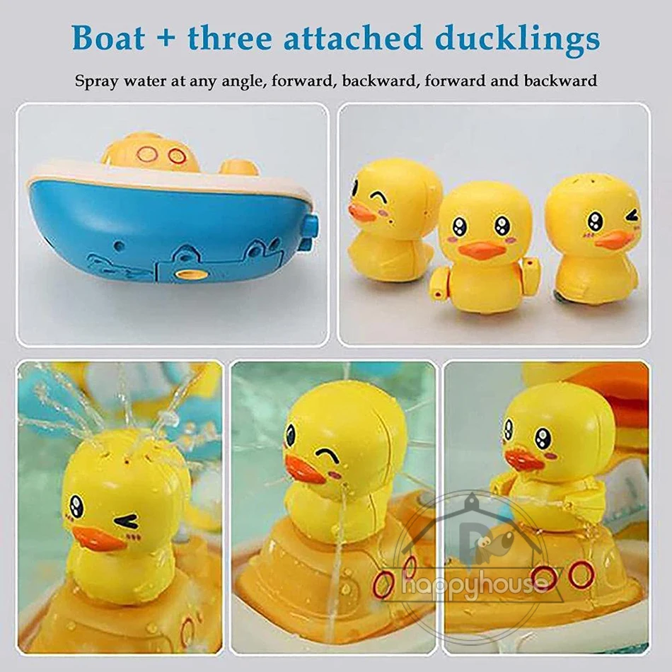 Детские Игрушки для ванны электрическая утка на присосках распылитель воды