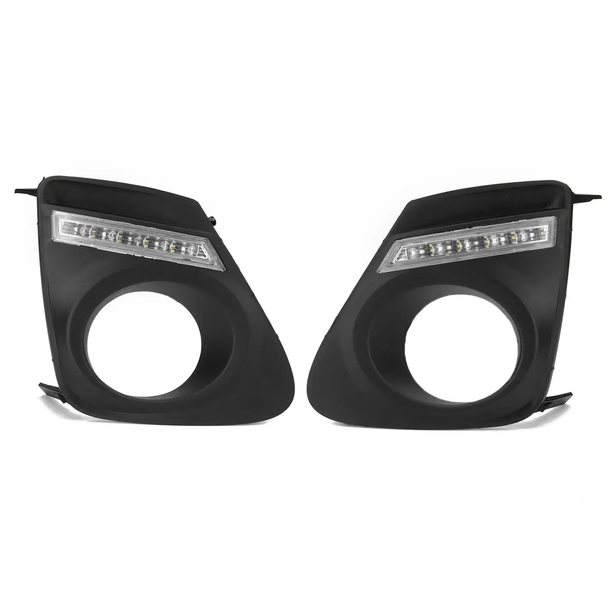 

Pair Car Front Fog Lamp Cover Frame LED DRL Daytime Running Light Turn signal lamp For Toyota Carolla 2011 2012 2013