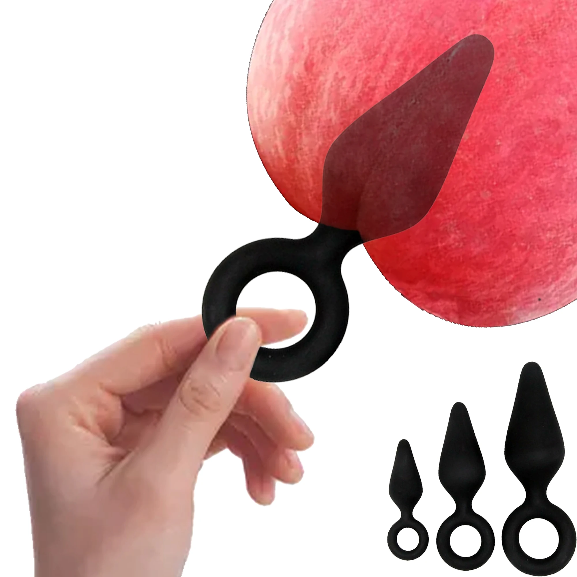 Черная мягкая анальная пробка анальный фаллоимитатор от ORISSI Анальная для