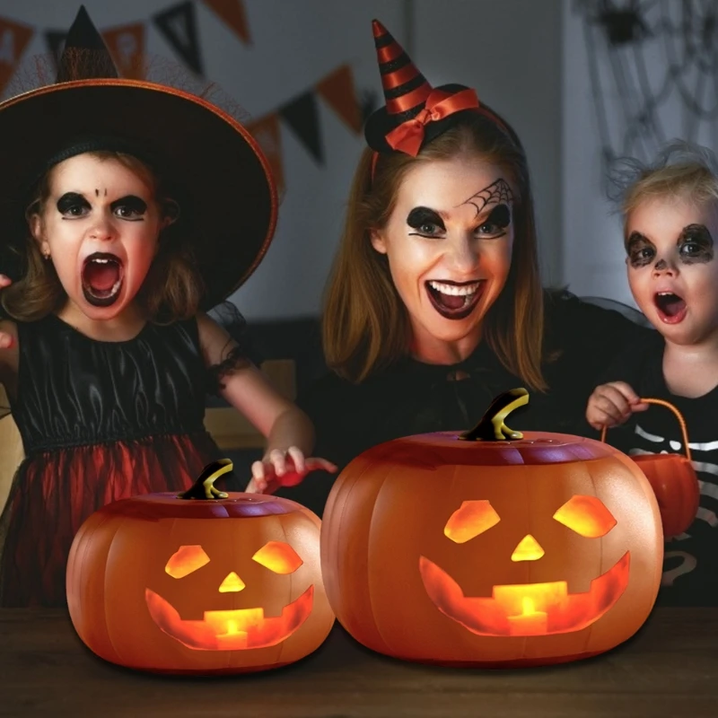 Online 68UE Lanterna Di Zucca Luce Led Animazione Lanterne Di Dialogo Per Halloween Indoor Outdoor Halloween Party Decorazione Natalizia