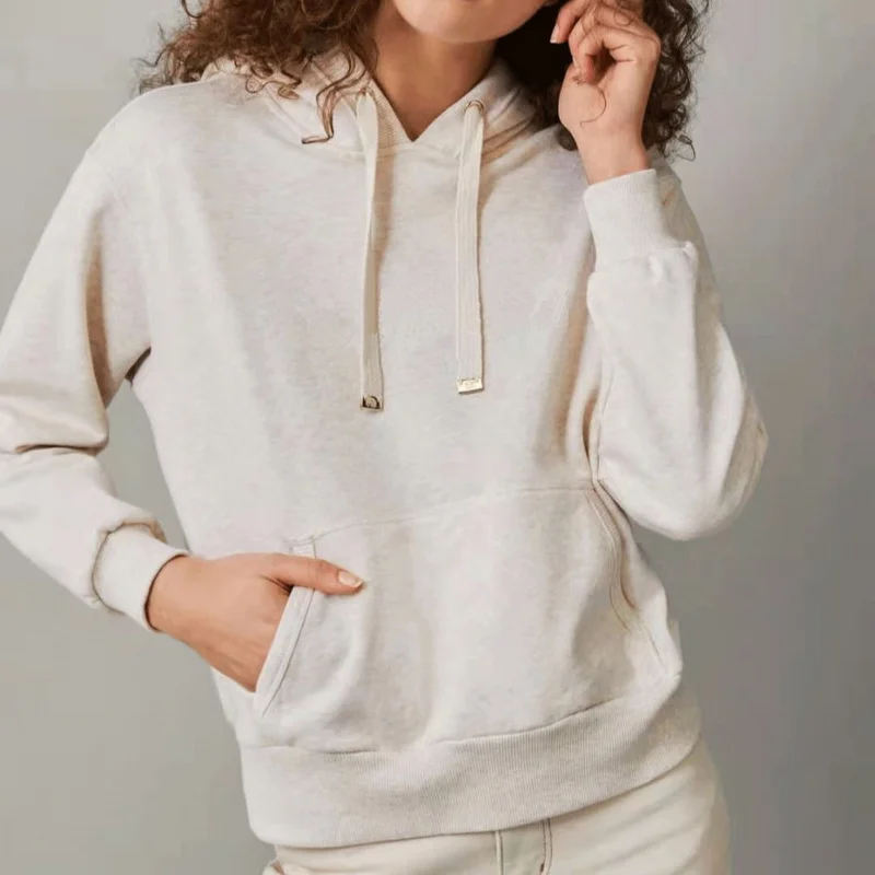 

Women Hoodie Fleece Handshake Pocket All-match Short Hooded sweatshirt women