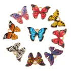 10 шт. Изящные подвески в виде бабочки, синие эмалированные подвески, подарочные серьги, ожерелье, браслет, фурнитура для животных ручной работы, сделай сам, ювелирные изделия, аксессуары