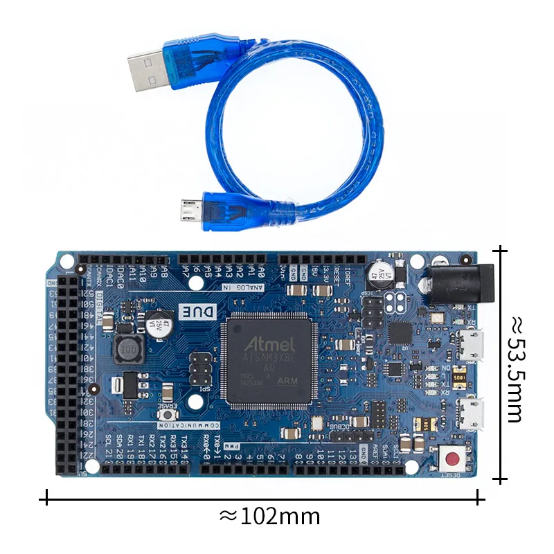Системная плата Due R3 ATSAM3X8E ARM основная управления с USB-кабелем длиной 1 метр |
