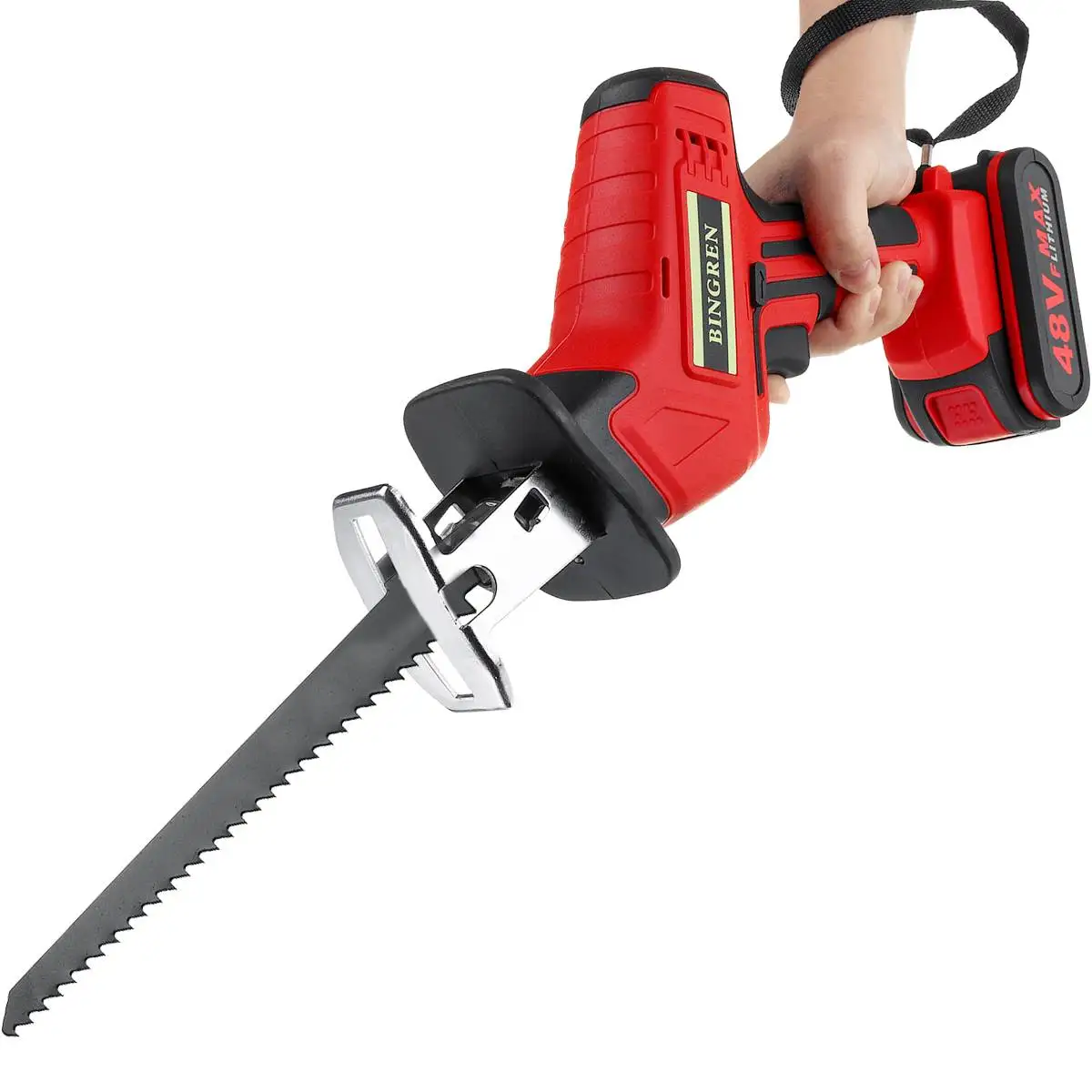 

Аккумуляторная сабельная пила 48 В, многофункциональная с 4 лезвиями и литий-ионным аккумулятором