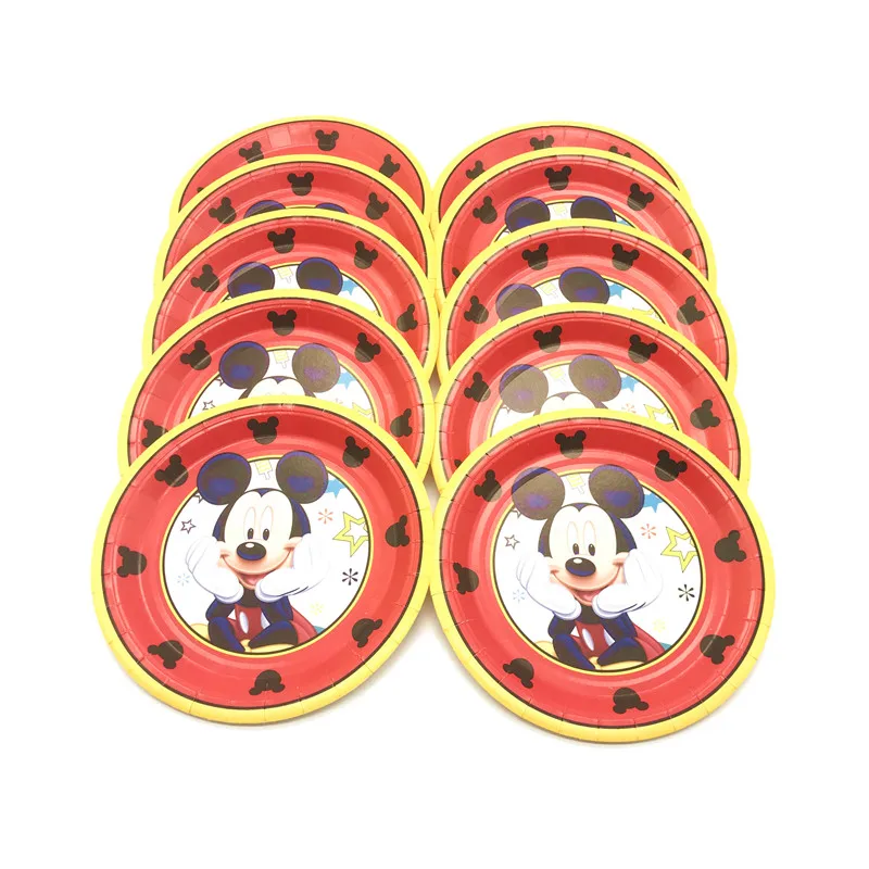 

44Pcs Disney Mickey Mouse Cartoon Kids Birthday Party Disposable Decorations Party Blow Outs Cups Plates Mickey Candy Box Sets