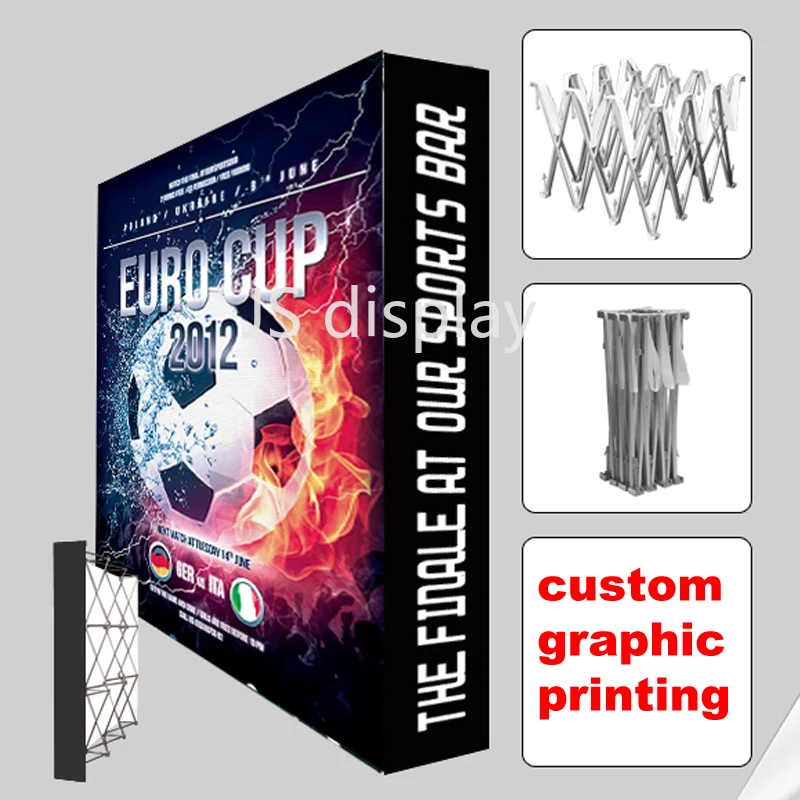 10 футов Натяжной тканевый всплывающий Стенд фон стенда выставки дисплей с