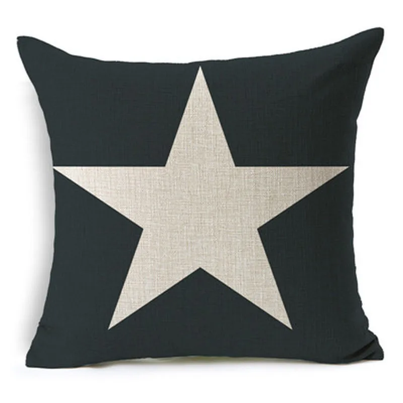 Наволочка со звездами квадратная льняная Мягкая для подушки наволочка спальни