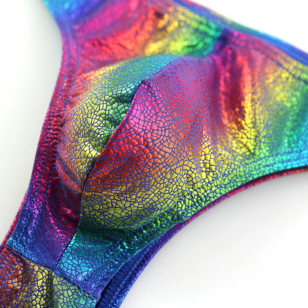 Мужское нижнее белье Ropa Interior Hombre Rainbow Jockstrap Гей Нижнее u образное сексуальное