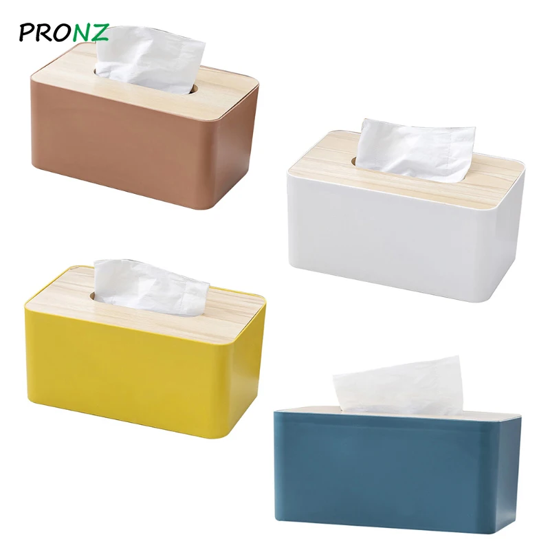 Деревянная коробка для салфеток бытовая хранения бумажных полотенец в гостиной