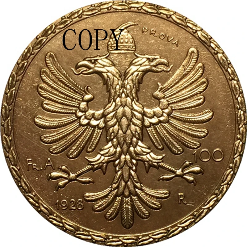 Albania 1928 100 франга Ar копия монеты 35 мм | Дом и сад