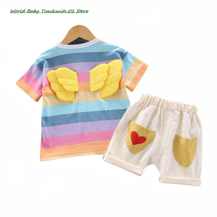 

2021 France Fashion Summer Brand Newborn Baby Girls Clothes Sets Bodysuit Top+ Shorts Kids Outfits Roupa Bebes Jogging Tracksuit