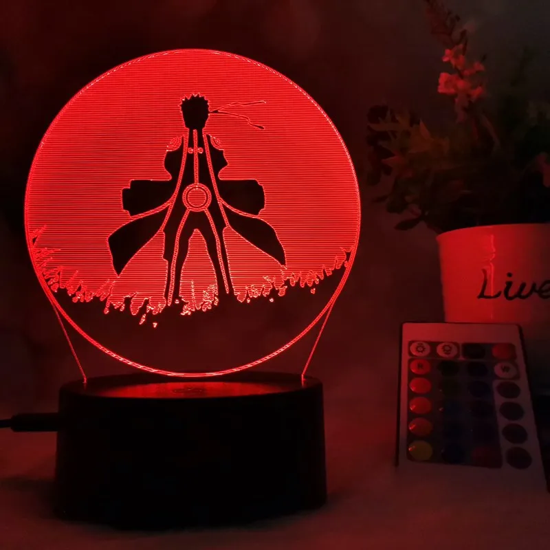 Модель аниме Наруто Итачи Учиха 3D светильник с дистанционным управлением 16