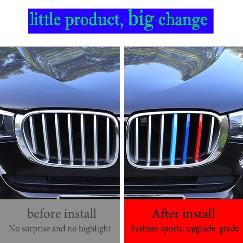 Полоса отделки решетки радиатора автомобиля для BMW E81 E88 F20 F40 F21 F52 F22 F45 E46 E90 E91 E92 F30 G20