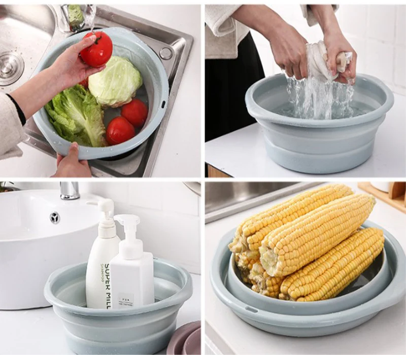 Портативная телескопическая раковина для рыбалки на открытом воздухе ведро