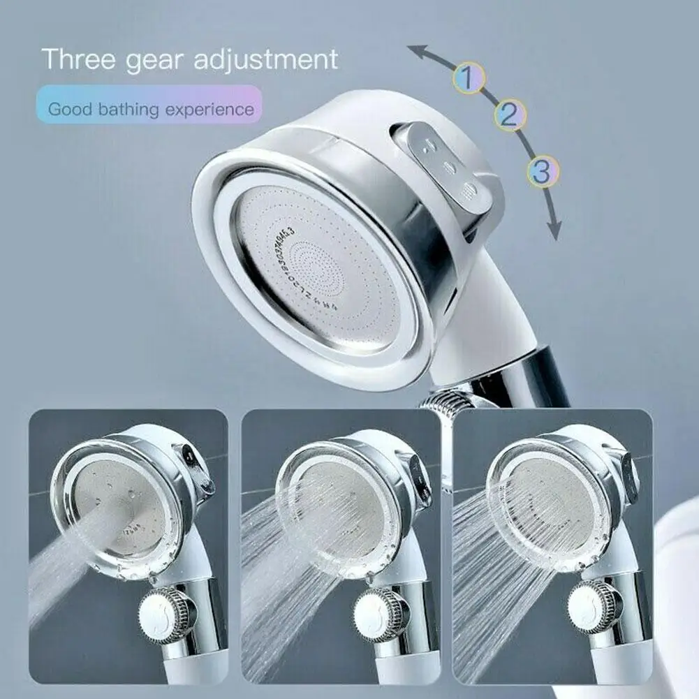 

High Pressure Bath Shower Head Jetting Shower Head Water Set Bathroom Accessories Saving Bathroom Shower Adjustable E1N4